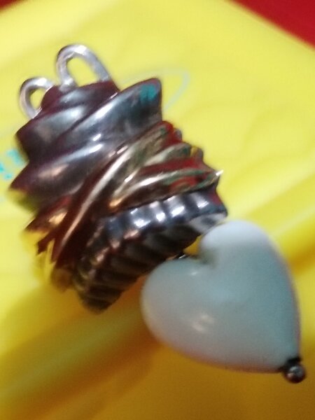 Cercei vintage francezi din argint cu aur 18K si piatra howlit