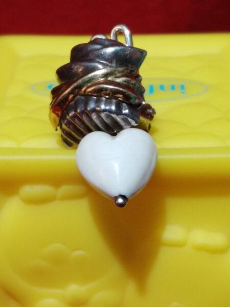 Cercei vintage francezi din argint cu aur 18K si piatra howlit